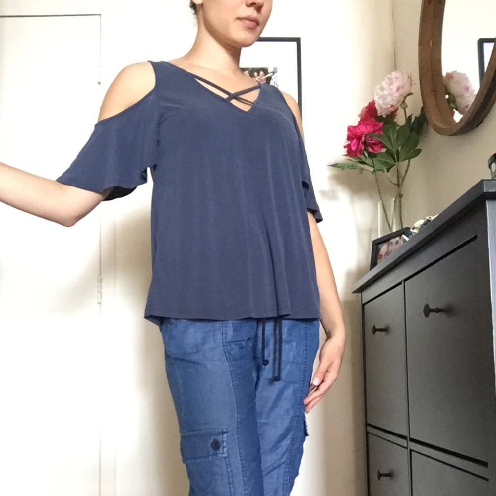 Blouse With Shoulder Cut Outs